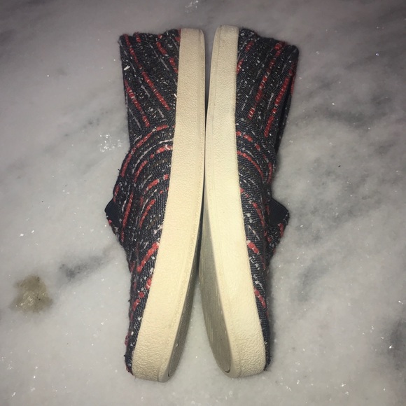 Toms Womens Slip On Flats-Blue Red White-Size 9.5 - Picture 7 of 8
